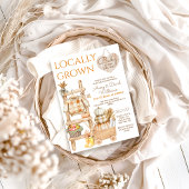 Lokaal geteeld pompoen Boerderij markt Herfst Baby Kaart