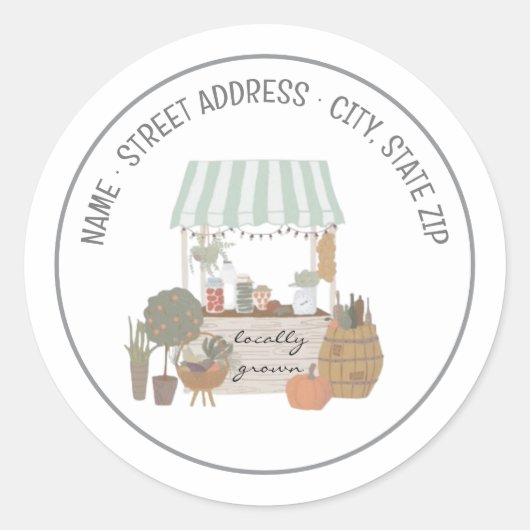 Lokaal Geteeld Retouradres Sticker (Voorkant)