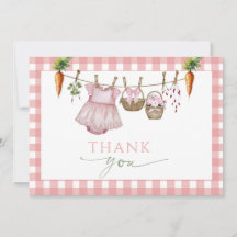 Lokaal Geteeld roze Markt Baby Shower Dankjewel