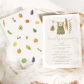 Lokaal geteeld rustiek Baby shower Kaart