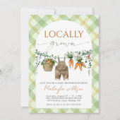 Lokaal geteeld rustieke boeren Baby shower Kaart (Voorkant)