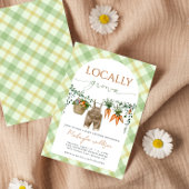 Lokaal geteeld rustieke boeren Baby shower Kaart
