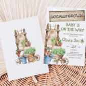 Lokaal geteeld rustieke markt Baby shower Kaart