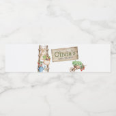 Lokaal geteeld rustieke markt Baby shower Waterfles Etiket (Enkel label)