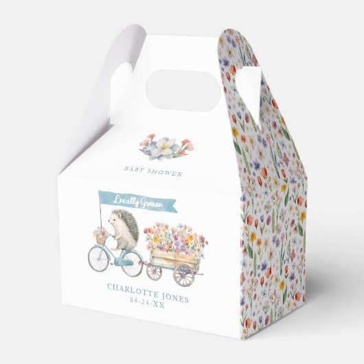 Lokaal geteeld Schattige egel veer Baby shower Bedankdoosjes (Voorkant Zijde)