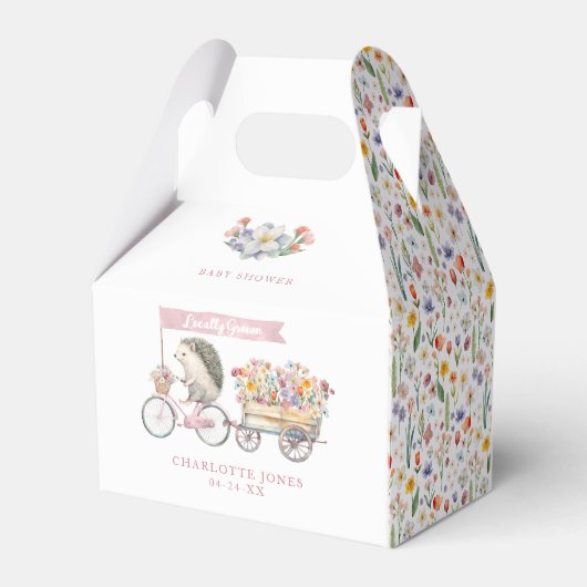 Lokaal geteeld Schattige egel veer Baby shower Bedankdoosjes (Achterkant)