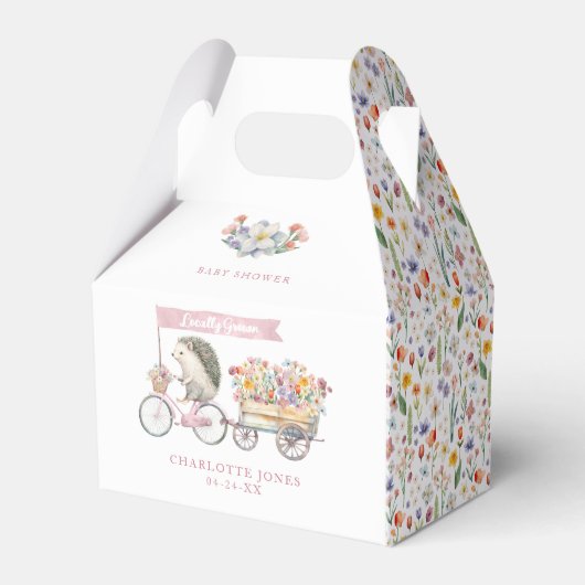 Lokaal geteeld Schattige egel veer Baby shower Bedankdoosjes (Voorkant Zijde)