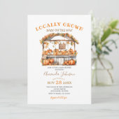 Lokaal geteeld Sinaasappel pompoen markt Baby show Kaart (Staand voorkant)