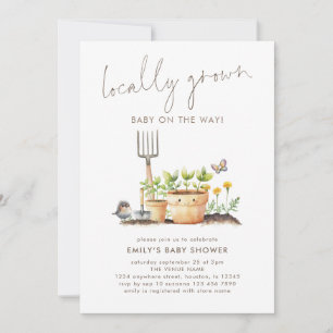 Lokaal geteeld tuin Baby shower Kaart