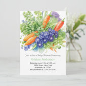 Lokaal geteeld Veggie Bliss Baby shower Kaart (Staand voorkant)