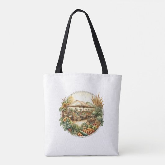 Lokaal geteeld - verse oogst producten tote bag (Achterkant)