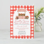 Lokaal geteelde Apple Market Baby shower Gingham Kaart (Staand voorkant)
