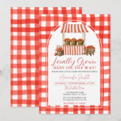 Lokaal geteelde Apple Market Baby shower Gingham Kaart (Voorkant / Achterkant)