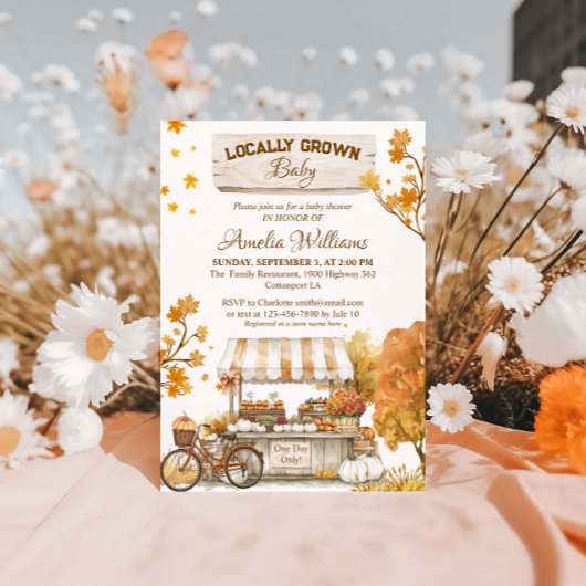 Lokaal geteelde Baby Autumn Farmers Market Kaart