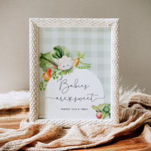 Lokaal geteelde baby Baby's zijn zoet Poster