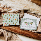 Lokaal geteelde Baby Bedankt Card Sage Green Veg