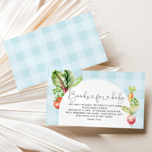 Lokaal geteelde baby boeren boeken voor baby ticke informatiekaartje