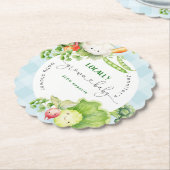 Lokaal geteelde baby Boeren brengen blauw baby sho Kartonnen Onderzetters (Gekanteld)