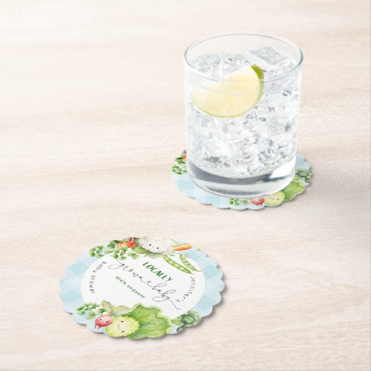 Lokaal geteelde baby Boeren brengen blauw baby sho Kartonnen Onderzetters (Insitu)