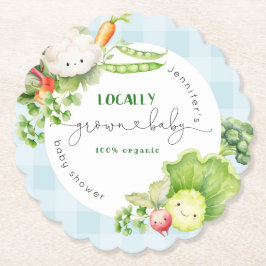 Lokaal geteelde baby Boeren brengen blauw baby sho Kartonnen Onderzetters