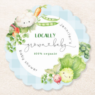 Lokaal geteelde baby Boeren brengen blauw baby sho Kartonnen Onderzetters