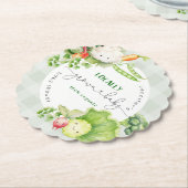 Lokaal geteelde baby Boeren markt baby shower Kartonnen Onderzetters (Gekanteld)