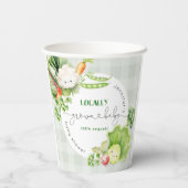 Lokaal geteelde baby Boeren markt baby shower Papieren Bekers (Achterkant)