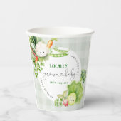 Lokaal geteelde baby Boeren markt baby shower Papieren Bekers (Voorkant)