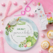 Lokaal geteelde baby Boeren markt baby shower Papieren Bordje (Feest)