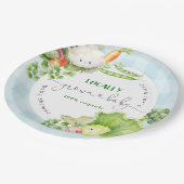 Lokaal geteelde baby Boeren markt baby shower Papieren Bordje (Gekanteld)