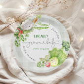 Lokaal geteelde baby Boeren markt baby shower Papieren Bordje