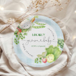 Lokaal geteelde baby Boeren markt baby shower Papieren Bordje<br><div class="desc">Lokaal geteelde baby Farmers markt baby shower Papieren Borden Matching items zijn beschikbaar.</div>