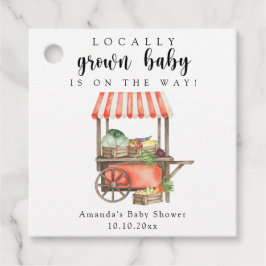 Lokaal geteelde Baby boeren markt kar Baby shower Bedankjes Labels