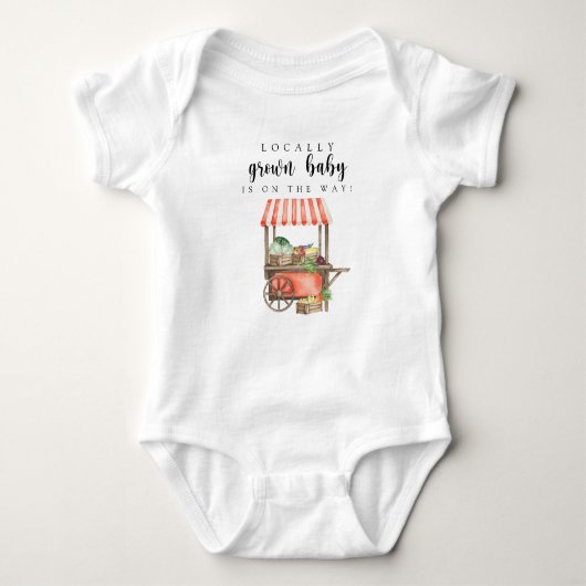 Lokaal geteelde Baby boeren markt kar Baby shower Romper (Voorkant)