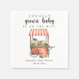 Lokaal geteelde Baby boeren markt kar Baby shower Servet