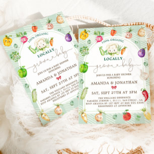 Lokaal Geteelde Baby Boerenmarkt Baby Shower Kaart