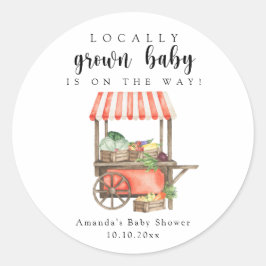 Lokaal Geteelde Baby Boerenmarkt Karretje Baby Sho Ronde Sticker