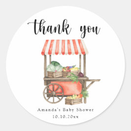 Lokaal Geteelde Baby Boerenmarkt Karretje Baby Sho Ronde Sticker