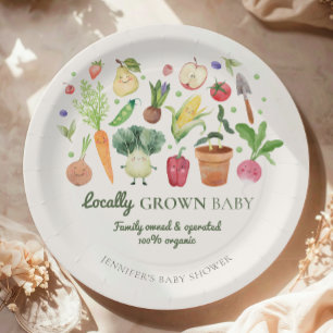 Lokaal Geteelde Baby Boerenmarkt Koppel Shower Papieren Bordje