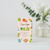 Lokaal geteelde Baby Boots Diaper Raffle Informatiekaartje (Staand voorkant)