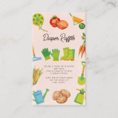 Lokaal geteelde Baby Boots Diaper Raffle Informatiekaartje (Voorkant)