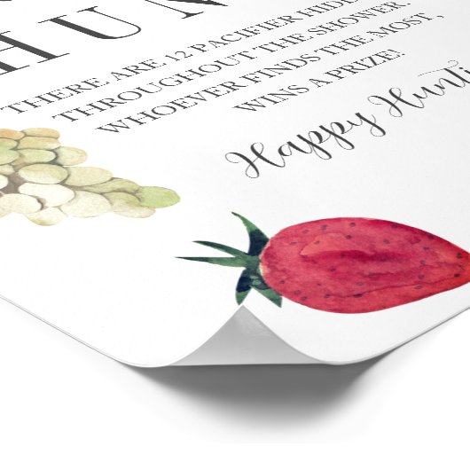 Lokaal geteelde Baby Farmers Market Fopspeen Hunt Poster (Hoek)