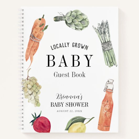 Lokaal geteelde Baby Farmers Market gastenboek Notitieboek (Voorkant)