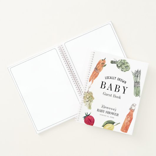 Lokaal geteelde Baby Farmers Market gastenboek Notitieboek (Binnen)
