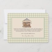 Lokaal geteelde Baby Farmers Markt Bedankkaart (Achterkant)