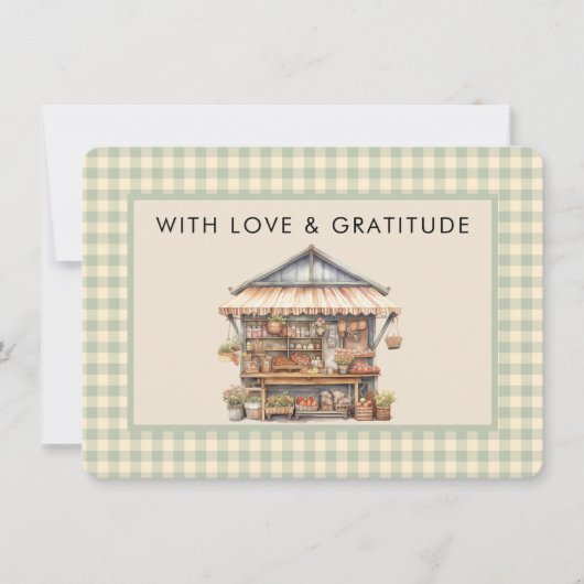 Lokaal geteelde Baby Farmers Markt Bedankkaart (Voorkant)