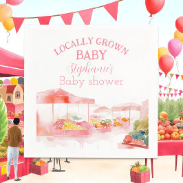 Lokaal geteelde Baby Girl Shower Farmers Market Servet