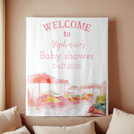 Lokaal geteelde Baby Girl Shower Farmers Market Wandkleed