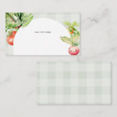 Lokaal geteelde baby groenten op maat informatiekaartje (Voorkant / Achterkant)