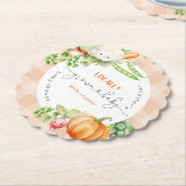 Lokaal geteelde baby herfst Pompoen boerderij baby Kartonnen Onderzetters (Gekanteld)